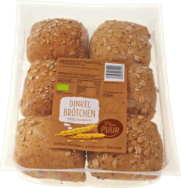 Produktfoto zu Dinkel Brötchen mit 73% VK Aufbackware