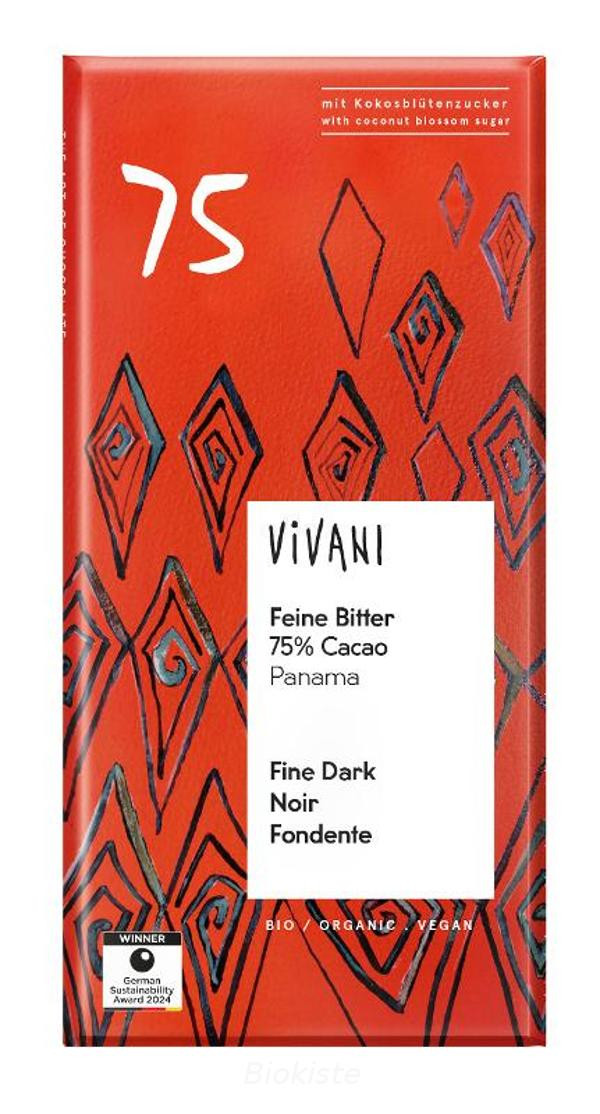 Produktfoto zu Feine Bitter 75% Cacao - 80 g