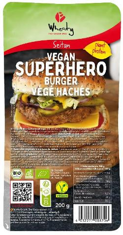 Produktfoto zu Wheaty Veganer Superhero Burger (2 St. - 200 g)