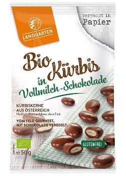 Produktfoto zu Kürbiskerne in Vollmilch-Schokolade