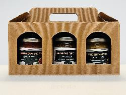 Produktfoto zu Geschenkbox dreierlei mediterrane Marmeladen