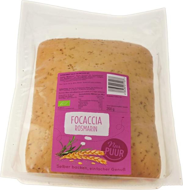 Produktfoto zu Focaccia Rosmarin zum Aufbacke