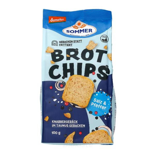 Produktfoto zu Brot Chips mit Salz & Pfeffer